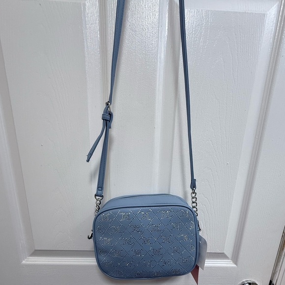 NWT Juicy Couture Crystal Crush Camera Dusty Blue Crossbody Bag - Picture 5 of 6